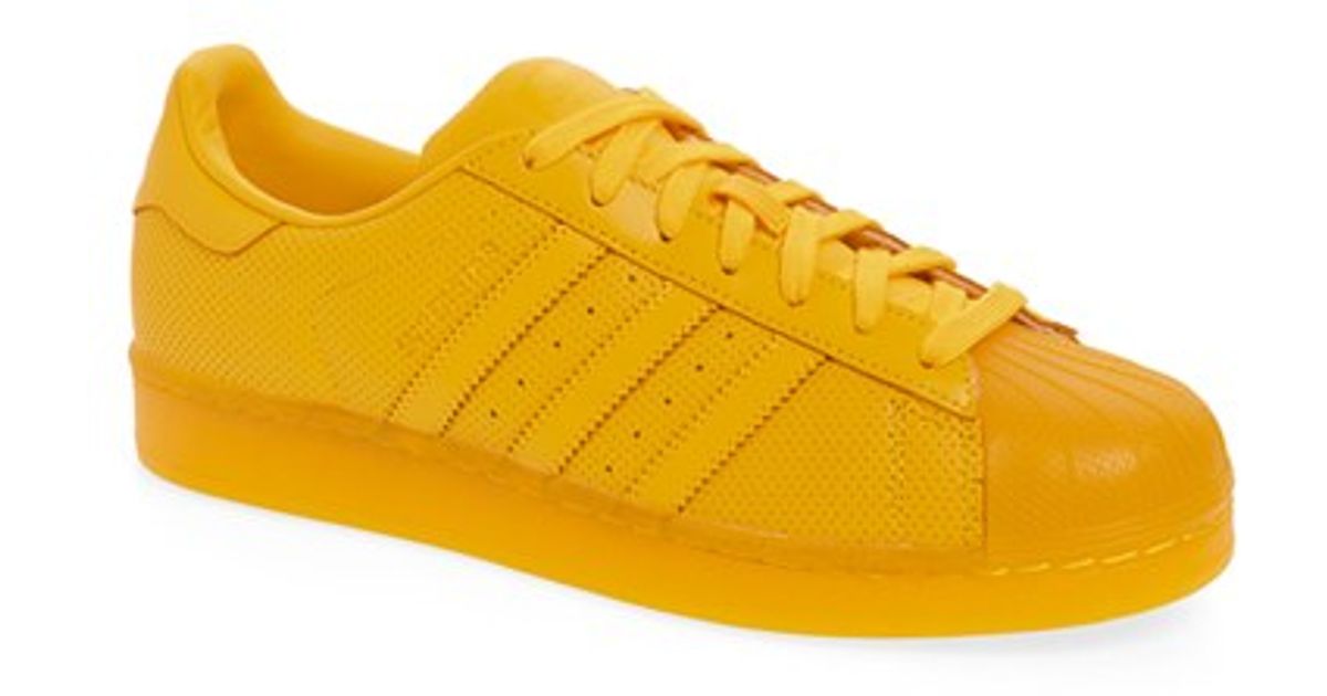 superstar slip on mens yellow